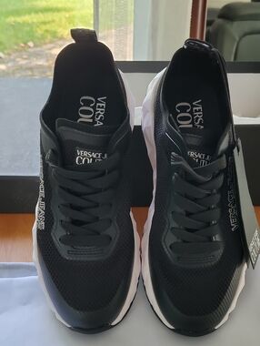 Versace Jeans Collection Black and White Women's Athletic Sneakers